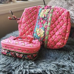 NWOT Vera Bradley Pink Pansy Travel Set